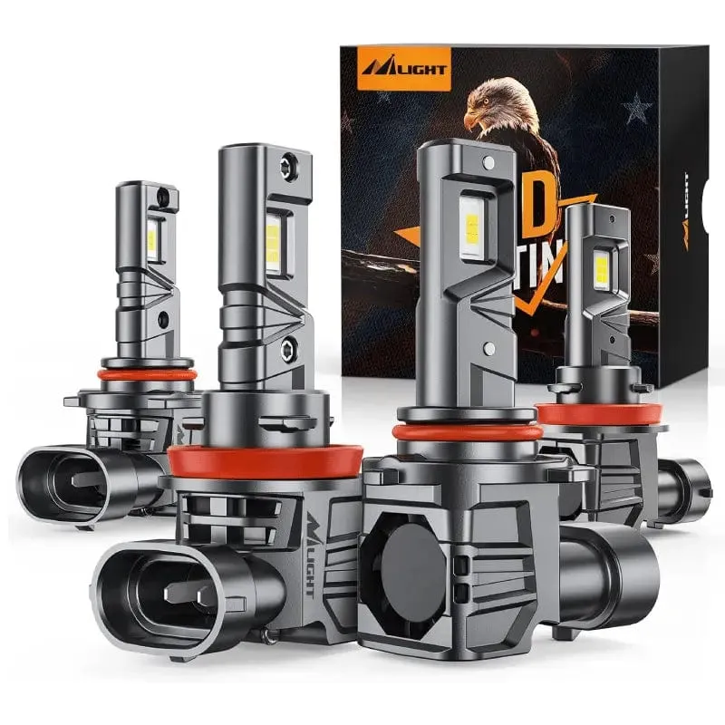 9005/HB3 H11/H9/H8 LED Headlight Bulbs ES1 Series 160W 32000LM 6000K IP67 | 4 BULBS
