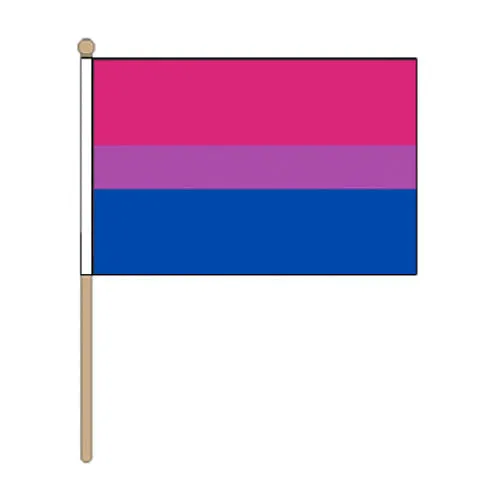 Bisexual Pride Hand Held Flag (22.5cm x 15cm)