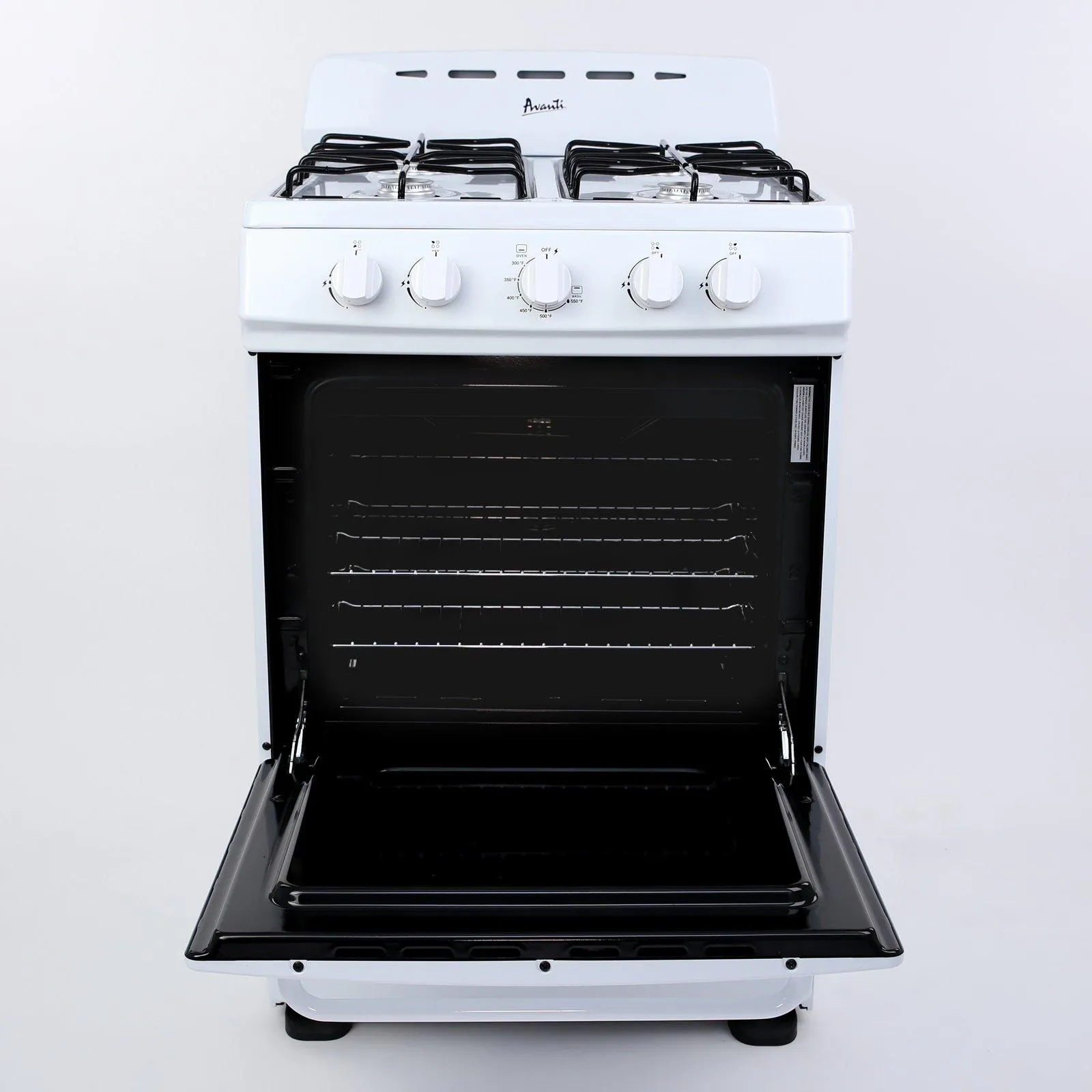 GRO24P0W Avanti 24" Gas Range Oven - White / 2.6 cu. ft.