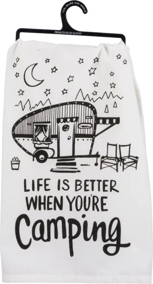 LIFE IS BETTER CAMPING DISH TOWEL