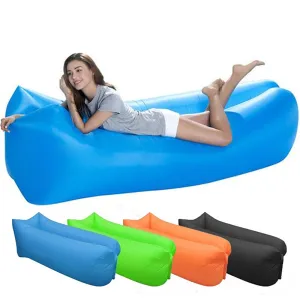 Outdoor Camping Inflatable Sofa Lazy Bag 3 Season Ultralight Beach Sleeping Bag Air Bed Lounger Sports Camping Travel Bed X1 A