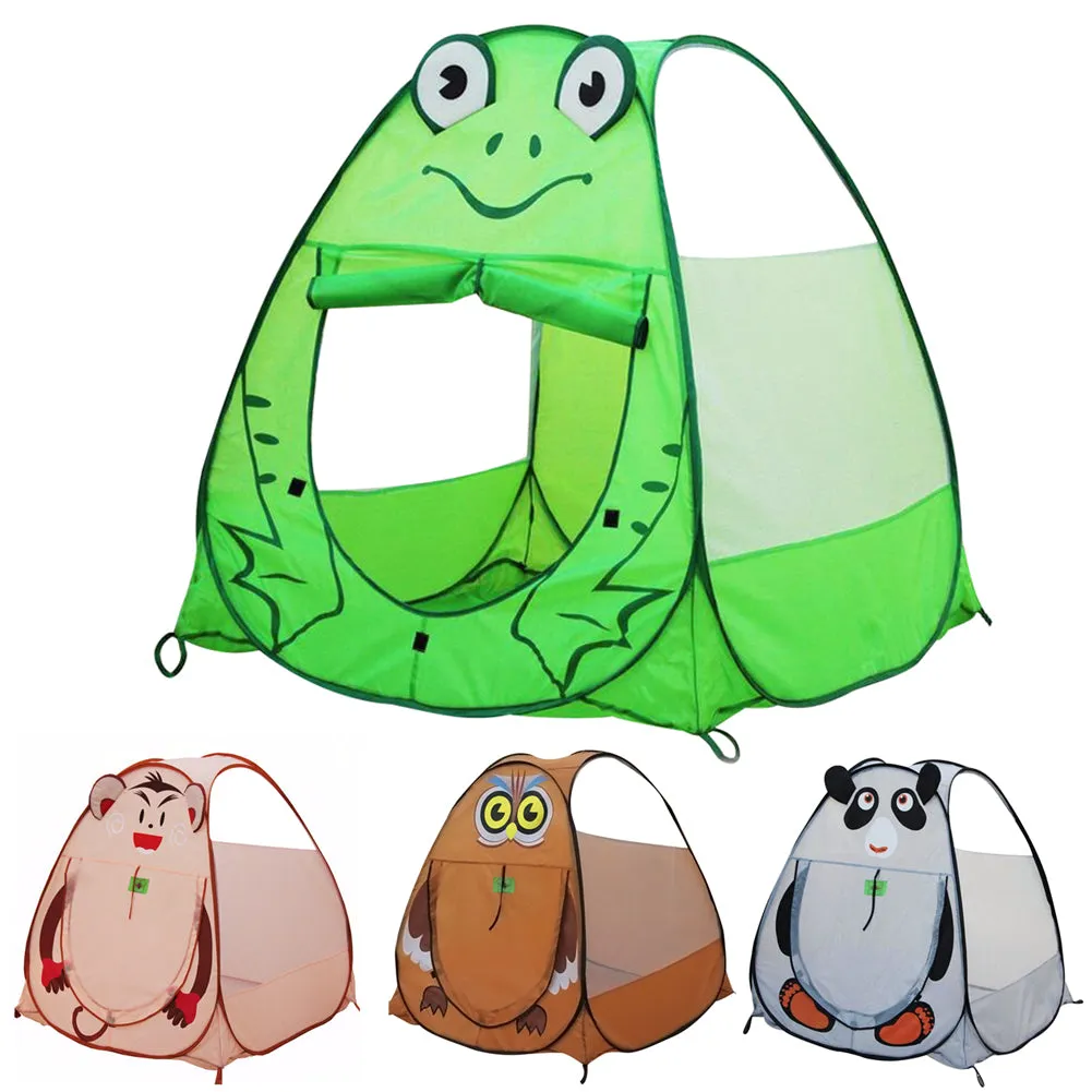 Playhouse for Kids Panda Frog Owl Monkey Shape Tent Animal Outdoor Children's Tent Ball Pool Indoor Cartoon Play Tents for Kids