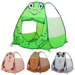 Playhouse for Kids Panda Frog Owl Monkey Shape Tent Animal Outdoor Children's Tent Ball Pool Indoor Cartoon Play Tents for Kids