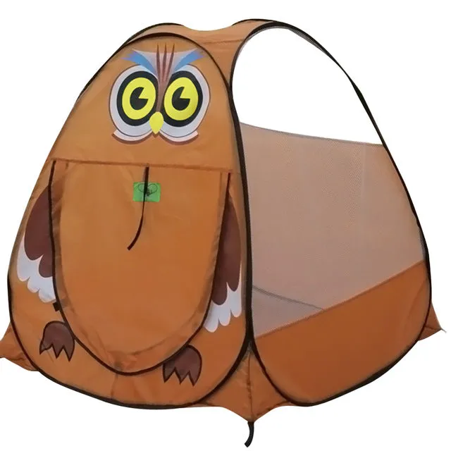 Playhouse for Kids Panda Frog Owl Monkey Shape Tent Animal Outdoor Children's Tent Ball Pool Indoor Cartoon Play Tents for Kids