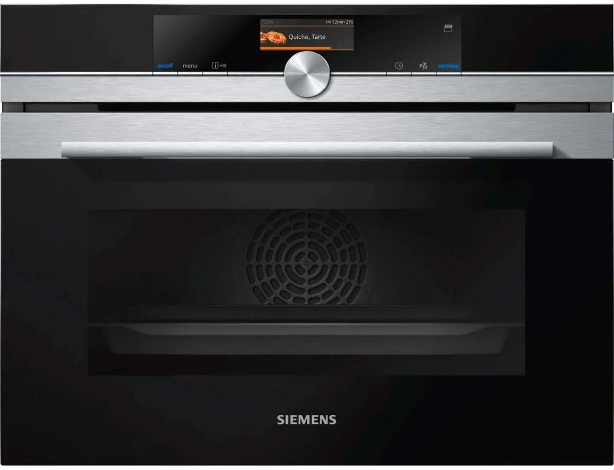 Siemens CS656GBS7B Wifi Connected Built In Compact Height Oven with Steam Function - Stainless Steel