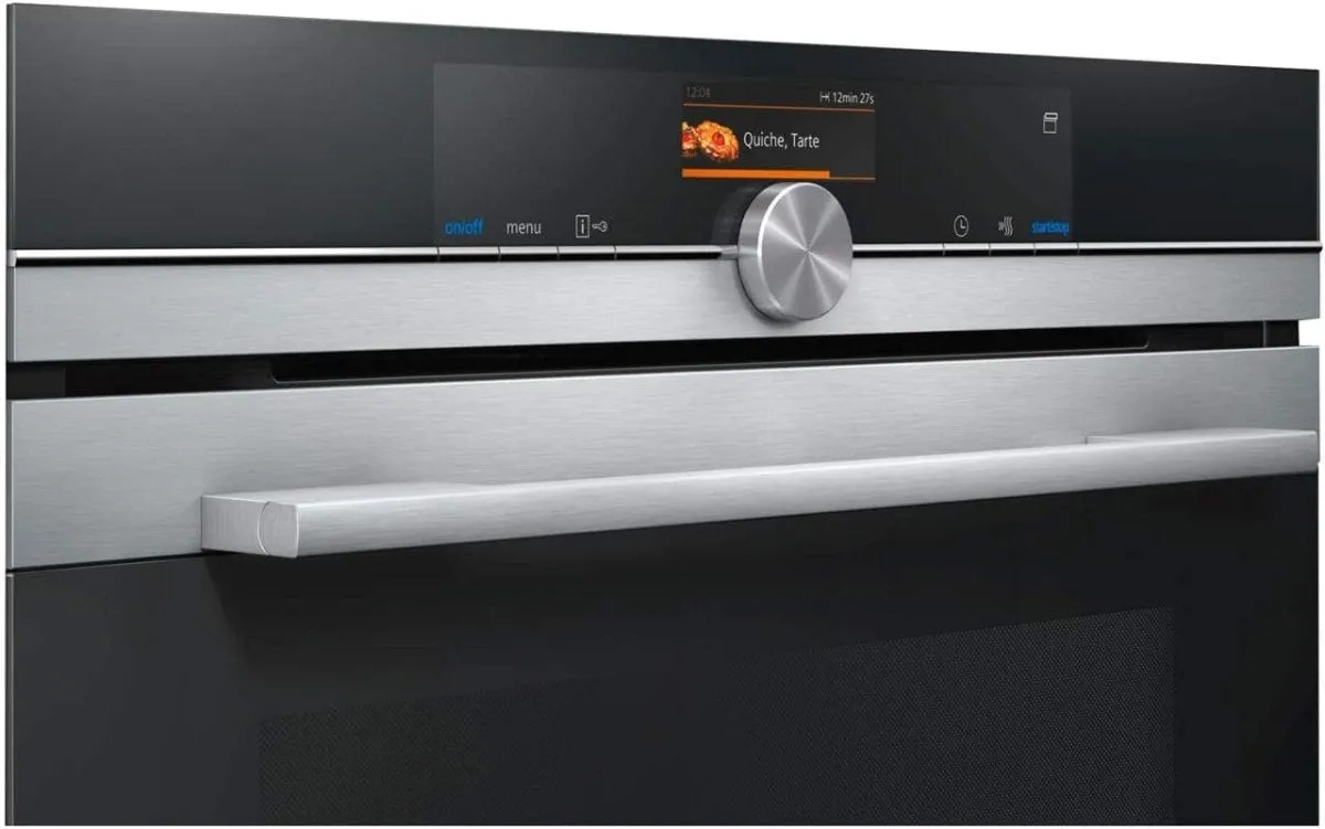 Siemens CS656GBS7B Wifi Connected Built In Compact Height Oven with Steam Function - Stainless Steel